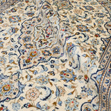 ペルシャ絨毯 カシャーン 中央メダリオン 白