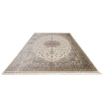 ペルシャ絨毯 カシャーン産 パディディ工房 シルク 約197cm x 298cm アイボリー ホワイト 白 手織り ラグ