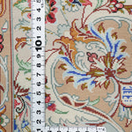 ペルシャ絨毯 カシャーン産 パディディ工房 シルク 約197cm x 298cm アイボリー ホワイト 白 手織り ラグ