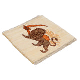 座布団サイズのライオンラグ