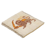 ウール100％のライオンラグ