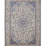 ペルシャ絨毯 ナイン産 ウール&シルク 約208cm x 305cm