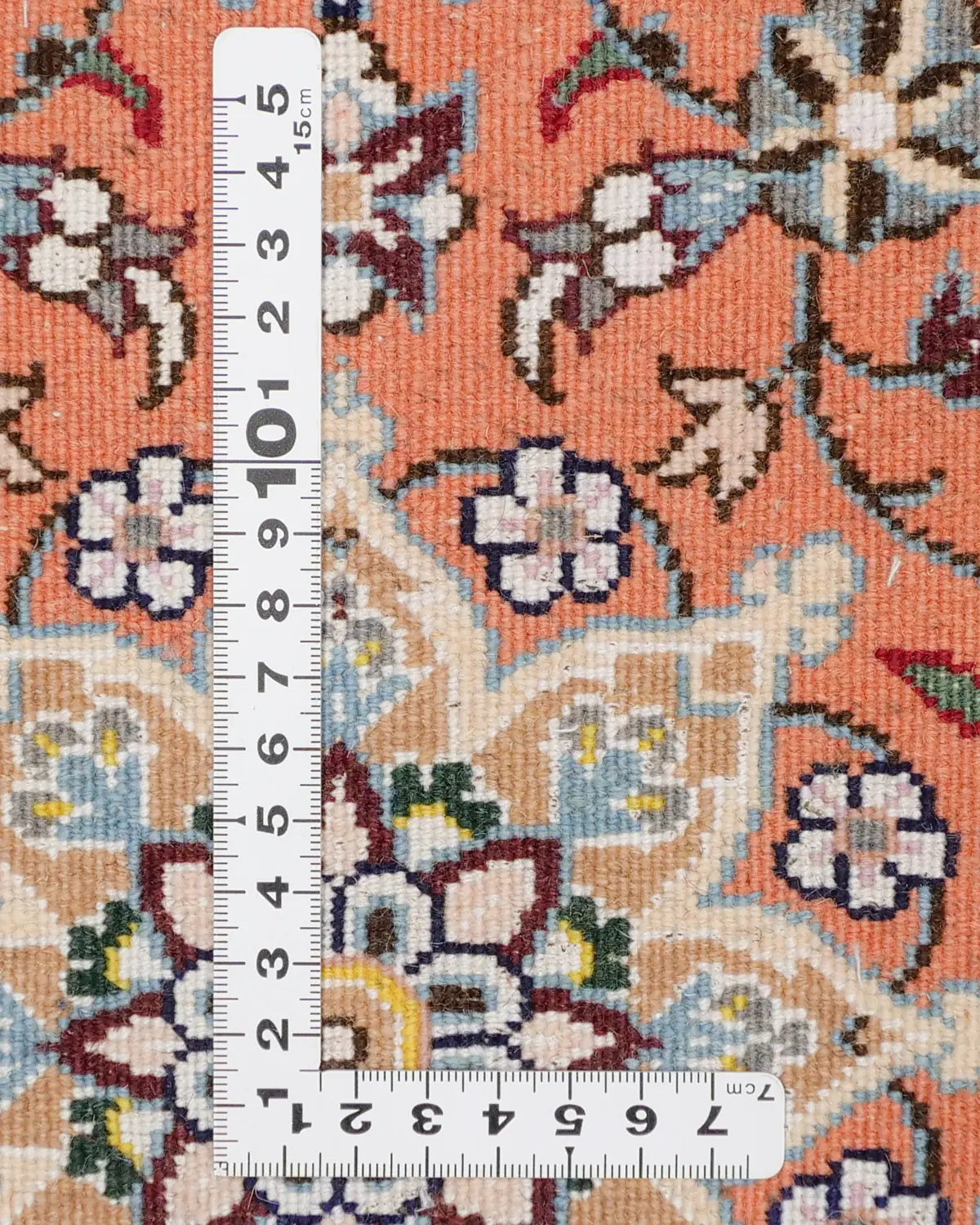 ペルシャ絨毯 ナイン産 40x 60cm ウール テラコッタ ピンク 玄関マット 手織り