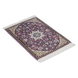 ペルシャ絨毯 ナイン産 40x60cm ウール 紫 玄関マット 手織り