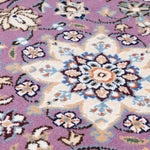 ペルシャ絨毯 ナイン産 40x60cm ウール 紫 玄関マット 手織り