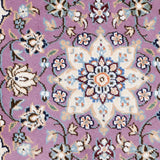 ペルシャ絨毯 ナイン産 40x60cm ウール 紫 玄関マット 手織り