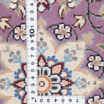 ペルシャ絨毯 ナイン産 40x60cm ウール 紫 玄関マット 手織り