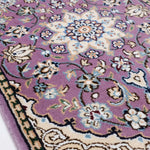 ペルシャ絨毯 ナイン産 40x60cm ウール 紫 玄関マット 手織り