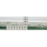 ペルシャ絨毯 ナイン産 40x60cm ウール 緑 玄関マット 手織り