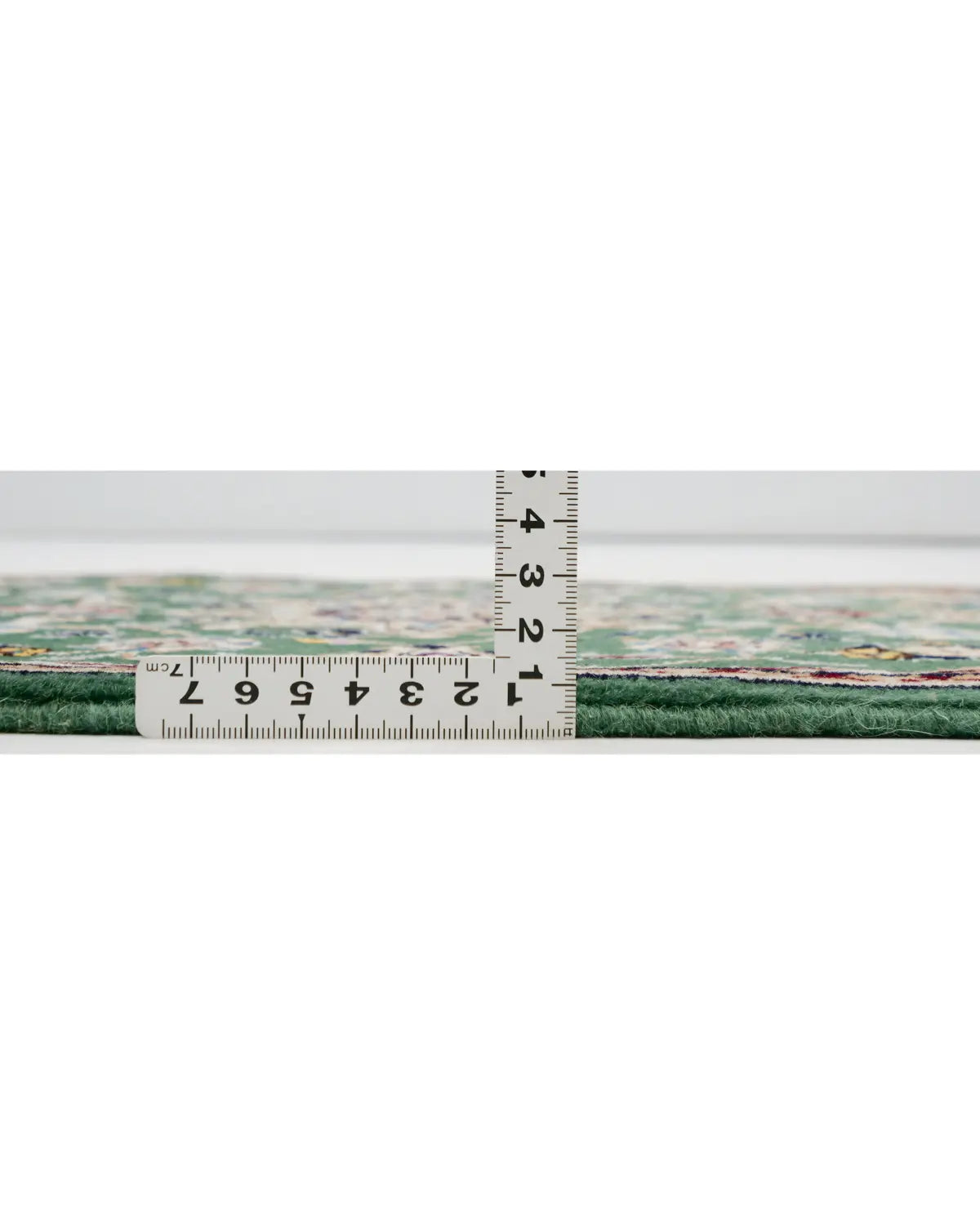 ペルシャ絨毯 ナイン産 40x60cm ウール 緑 玄関マット 手織り