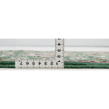 ペルシャ絨毯 ナイン産 40x60cm ウール 緑 玄関マット 手織り