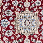 ペルシャ絨毯 ナイン産 40x60cm 赤 玄関マット 手織り