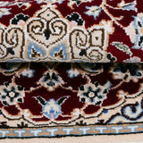 ペルシャ絨毯 ナイン産 40x60cm 赤 玄関マット 手織り