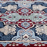 ペルシャ絨毯 ナイン産 60x90cm 玄関マット 赤 レッド 手織りラグ