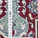 ペルシャ絨毯 ナイン産 60x90cm 玄関マット 赤 レッド 手織りラグ