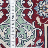 ペルシャ絨毯 ナイン産 60x90cm 玄関マット 赤 レッド 手織りラグ