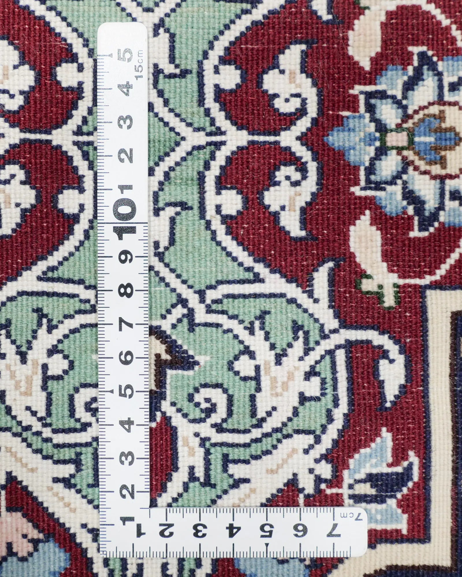 ペルシャ絨毯 ナイン産 60x90cm 玄関マット 赤 レッド 手織りラグ