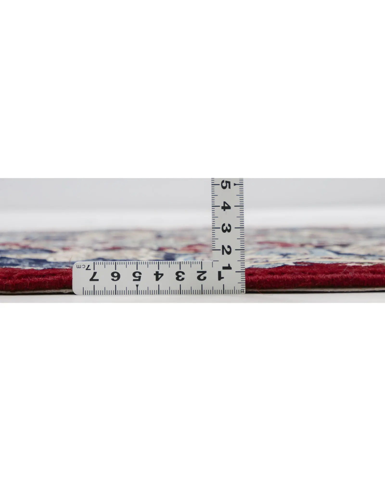 ペルシャ絨毯 ナイン産 60x90cm 玄関マット 赤 レッド 手織りラグ