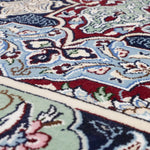 ペルシャ絨毯 ナイン産 60x90cm 玄関マット 赤 レッド 手織りラグ