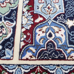 ペルシャ絨毯 ナイン産 60x90cm 玄関マット 赤 レッド 手織りラグ