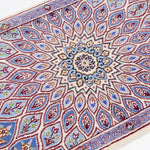 ペルシャ絨毯 ナイン産 約50cm x 85cm ゴンバッディ 玄関マット モスク 手織り ラグ  