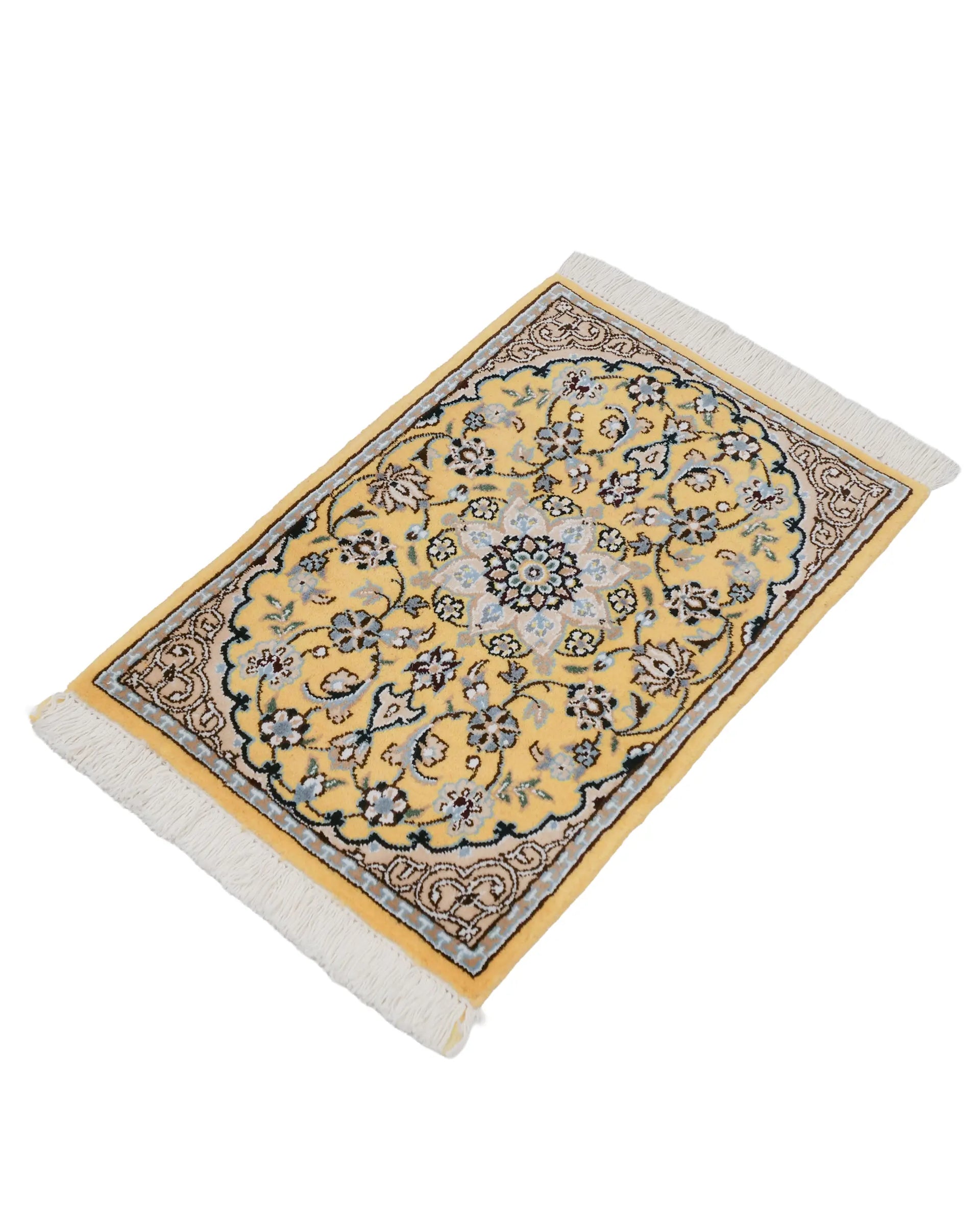 ペルシャ絨毯 ナイン産 約40cm x 61cm｜SATHI RUGS