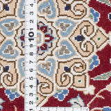ペルシャ絨毯 ナイン産 40x60cm 玄関マット ミニ 赤色 レッド 手織り ラグ
