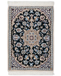 Persian Rug Nain Wool & Silk Approx. 40cm x 60cm