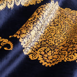 ペルシャ絨毯 サイディ工房  150x212cm クム産 シルク 黒&金 手織り ラグ