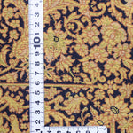 ペルシャ絨毯 サイディ工房  150x212cm クム産 シルク 黒&金 手織り ラグ