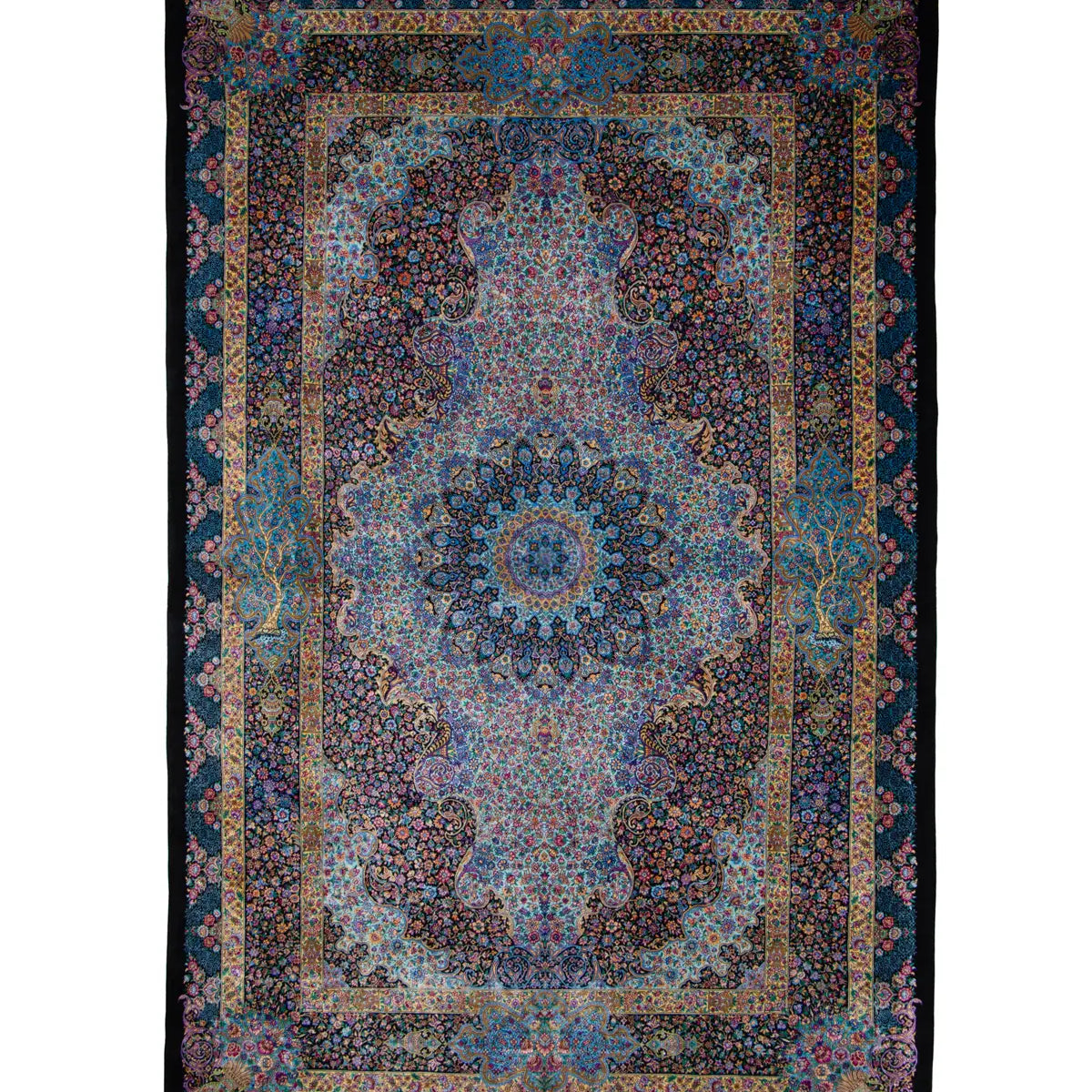 絨毯 青（ブルー）【サティラグス | 手織り絨毯専門店】