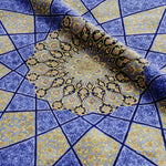 ペルシャ絨毯 クム産 ムサビ工房 シルク 130x200cm 星形メダリオン 唐草模様 手織り 高級ラグ