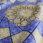 ペルシャ絨毯 クム産 ムサビ工房 シルク 130x200cm 星形メダリオン 唐草模様 手織り 高級ラグ