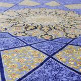 ペルシャ絨毯 クム産 ムサビ工房 シルク 130x200cm 星形メダリオン 唐草模様 手織り 高級ラグ