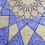 ペルシャ絨毯 クム産 ムサビ工房 シルク 130x200cm 星形メダリオン 唐草模様 手織り 高級ラグ
