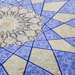 ペルシャ絨毯 クム産 ムサビ工房 シルク 130x200cm 星形メダリオン 唐草模様 手織り 高級ラグ