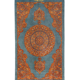 クム産サイディ工房シルクペルシャ絨毯 80×50cm 全体画像