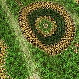 ペルシャ絨毯 シルク クム産 ガンバルザデ工房 グリーン基調の繊細な植物文様