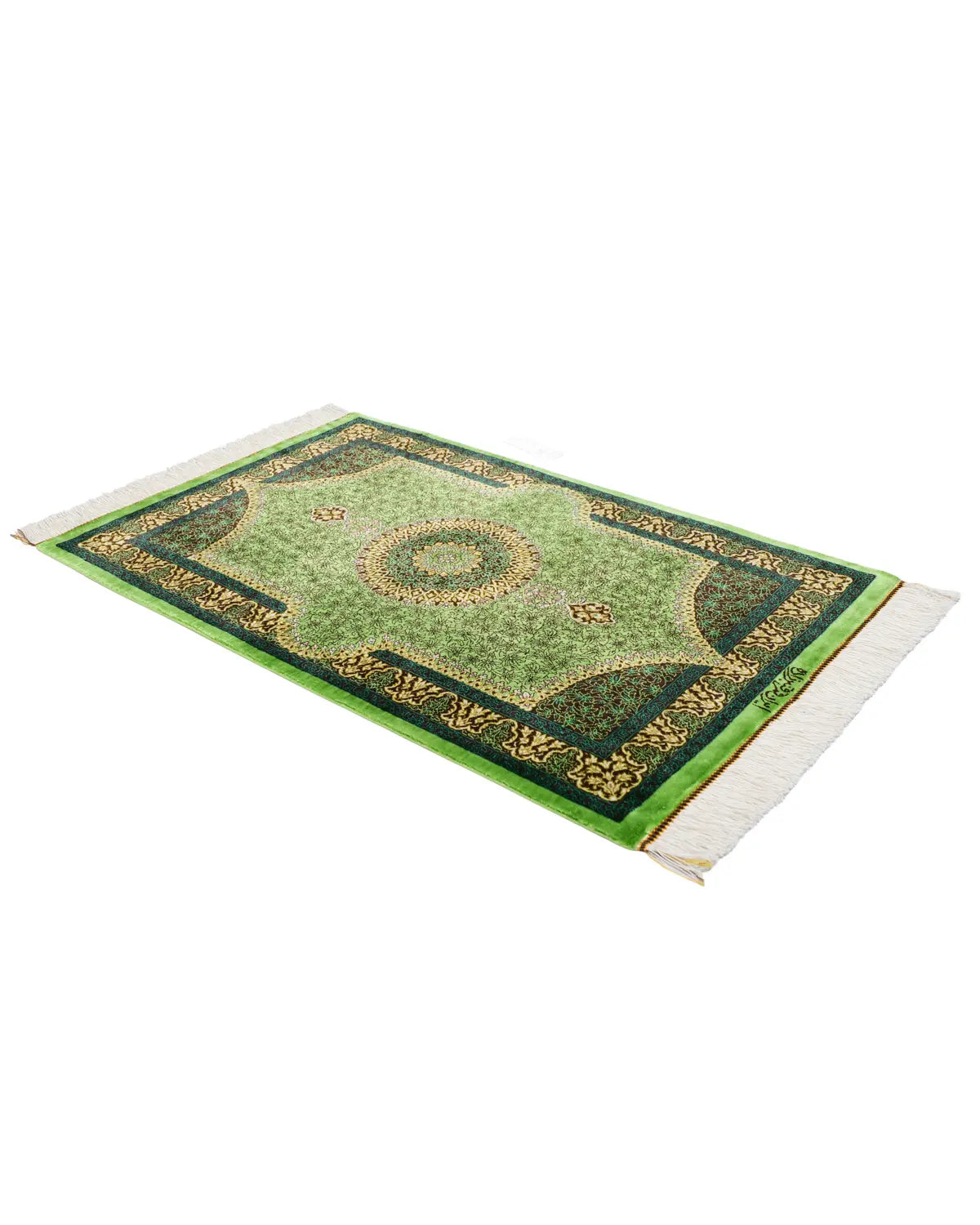 ペルシャ絨毯 クム シルク ガンバルザデ工房 細密な織りと上品な艶が美しい手織りラグ