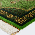 玄関に映えるクム産シルクペルシャ絨毯 ガンバルザデ工房 小さめサイズ