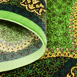 クムの名工房ガンバルザデによるシルク手織りペルシャ絨毯 約60cm×90cm