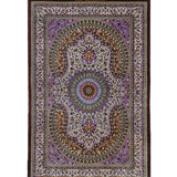 クム産シルクのペルシャ絨毯 アリプール工房 約60×90cm ゴンバッディ文様