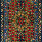 ラジャビヤン工房 ペルシャ絨毯 シルク 花紋様