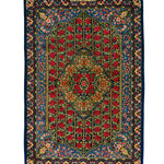 クム産シルク手織りペルシャ絨毯 ラジャビヤン工房 花模様