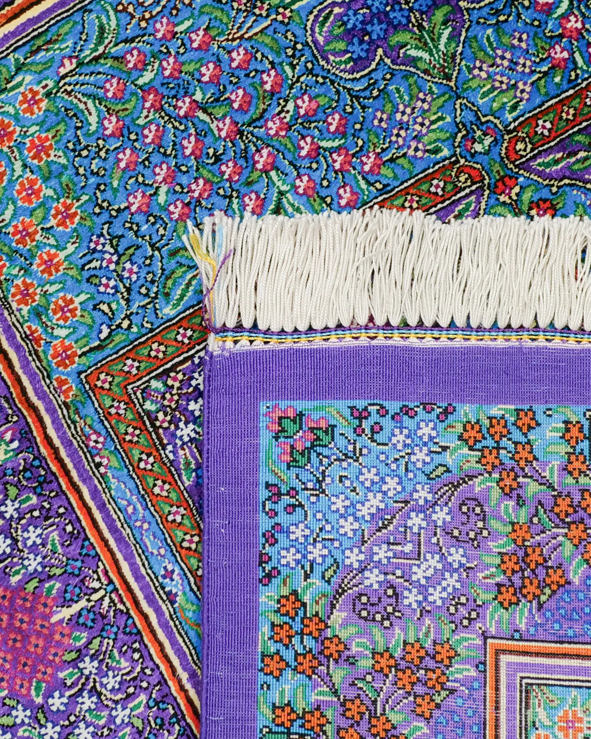 ペルシャ絨毯 クム産 シルク エザティ工房 約58cm x 90cm|SATHI RUGS ペルシャ絨毯 クム産 シルク エザティ工房 約58cm x 90cm|SATHI RUGS