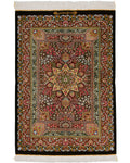 ペルシャ絨毯 クム産 ネマティ工房 シルク 約62×92cm