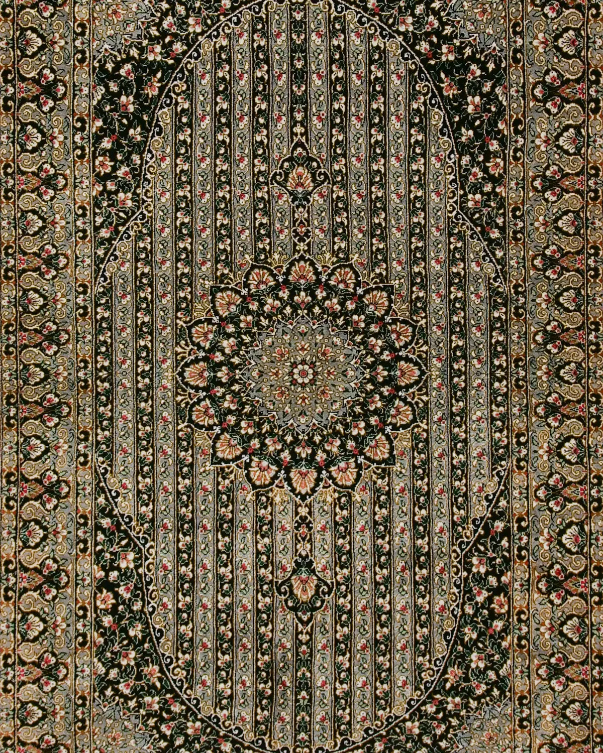 高密度シルク絨毯 ペルシャ クム ムサヴィ工房