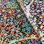 高級シルク絨毯 クム プーヤ工房 花をつけた木の模様