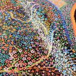 ペルシャ絨毯 クム産 手織りシルク 黒ベース