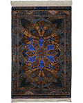 ペルシャ絨毯 クム産 ケラマティアン工房 シルク 約82×127cm